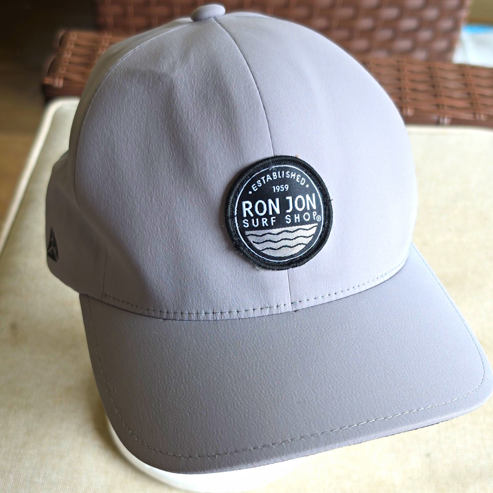 Ron Jon Surf Shop Men's Gray Solid Flexfit Delta Stretch Baseball Cap L/XL